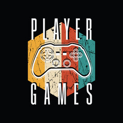 Games typography vector illustration t shirt design 