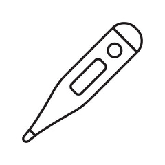Obraz premium Medical Thermometer Simple Icon on white . Illustration