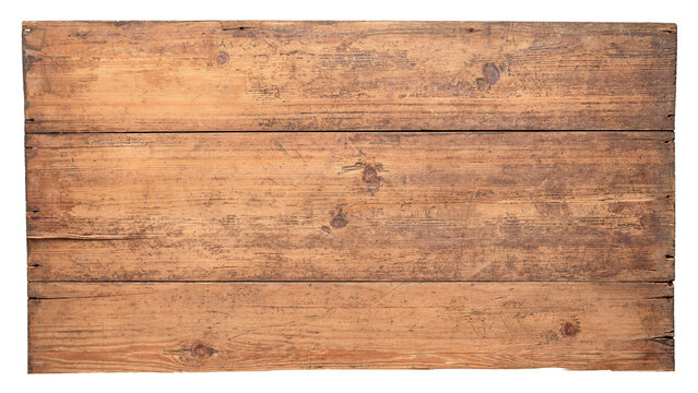 wooden rustic table texture, old boards isolated on white