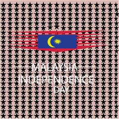 illustration vector graphic of background independent malaysia day.perfect of calendar,logo design,etc.