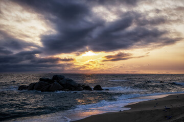 Sacheon beach sunrise