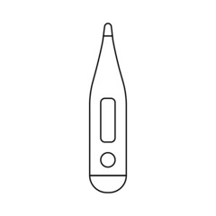 Medical Thermometer Simple Icon on white. Illustration