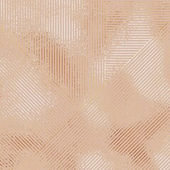 Rose gold. Geometric background with rose gold texture.