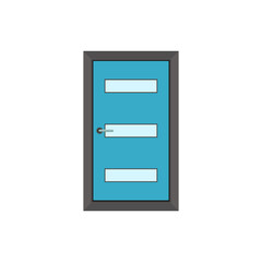 Blue Grey Door 3 Horizontal Strips 3d render of a folder icon on white for presentation business