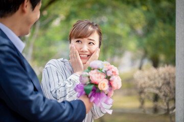 Fototapeta premium カジュアルビジネスの会社員 