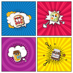 Hand drawn flat trendy cartoon elements collection happy easter