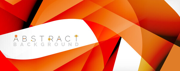 Obraz premium Geometric abstract background - multicolored abstract shapes on white. Vector Illustration For Wallpaper, Banner, Background, Landing Page