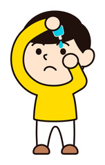 目薬をさす男性
