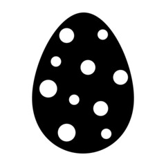 Black and White Easter Egg Illustration Suitable for Decoration, Easter Product