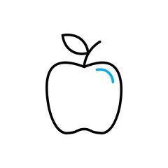Apple line art icon. Apple for app and website. SVG computer vector illustration.