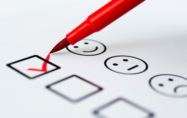 Tick placed in smiley face check box