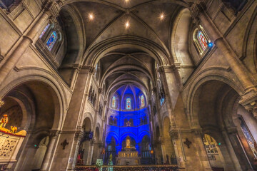 Naklejka premium Altar Basilica Cathedral Church Nimes Gard France