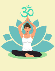 yoga woman in lotus pose