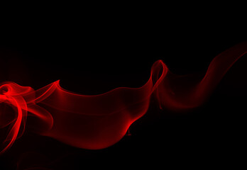 Red Smoke abstract on black background, fire design