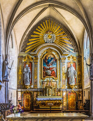 Fototapeta na wymiar Altar Saint Mary Church Basilica St Marie Eglise Normandy France