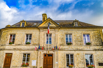 Fototapeta premium Hotel de Ville D-day St Marie Mont Normandy France