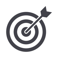 Simple Line Icon goal, target business sign. Illustration