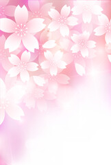 Fototapeta na wymiar 桜　和柄　水彩　背景 