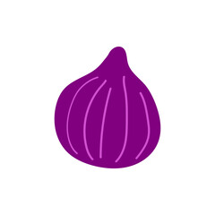 figs hand drawn. vector, minimalism. icon, sticker. fruit, food.