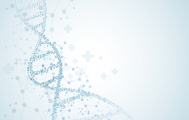 DNA molecules, concepts of neurological vector, modern medical technology background