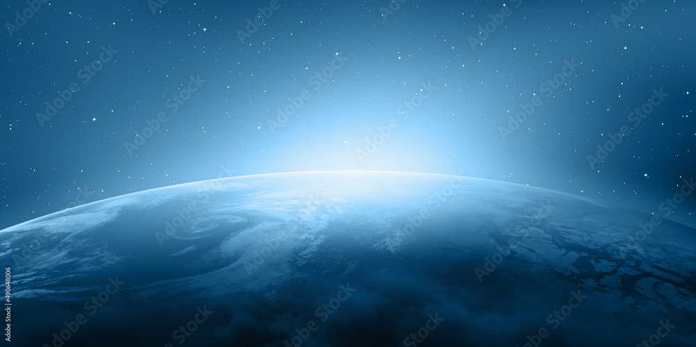 Canvas Prints planet earth with a spectacular sunset 
