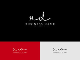 Premium RD dr logo design, Signature rd Letter Logo Design For stylish beauty luxury fashion brand - obrazy, fototapety, plakaty