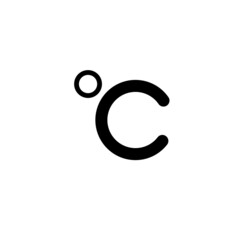 Celsius Icon Vector Illustration Flat Design Style 