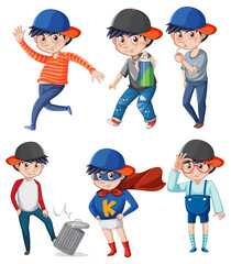 Cute girl standing on white ground