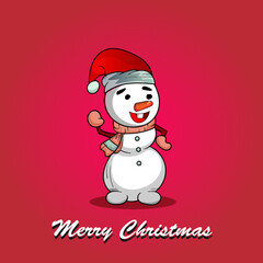 snowman character isolated background