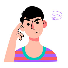 Obraz premium Skeptic character