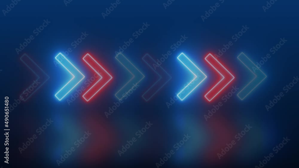 Poster mark left to rightward. neon glow color moving seamless art loop background abstract motion screen b