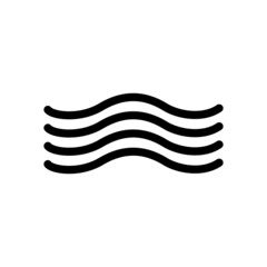 Wave Icon Vector Illustration Flat Design