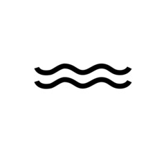 Wave Icon Vector Illustration Flat Design