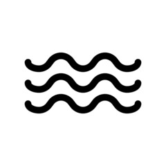 Wave Icon Vector Illustration Flat Design