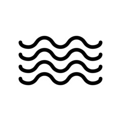 Wave Icon Vector Illustration Flat Design