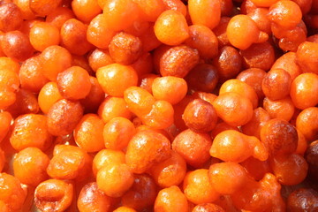 Freshly made indian dessert in the fair