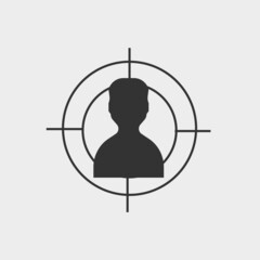 Person target vector icon illustration sign