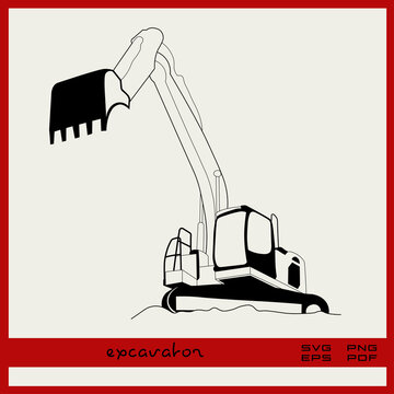 excavator svg png eps pdf