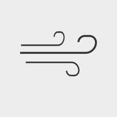 Wind blow vector icon illustration sign