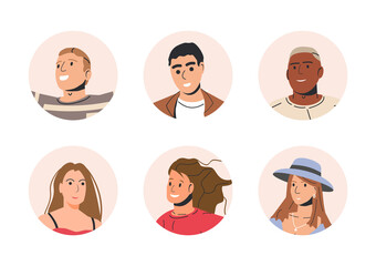 Different People Avatars. Set of User Portraits