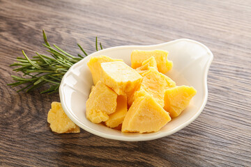 Pieces of delicous parmesan cheese