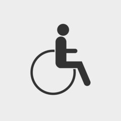 Disabled vector icon illustration sign