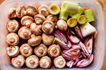 marinated vegetables for grill party