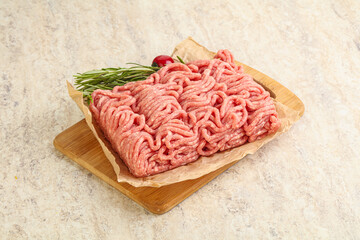 Raw beef minced meat for cooking