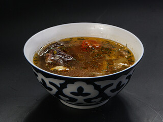 Uzbek traditional cuisine - Shurpa coup