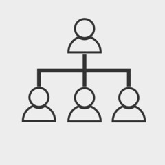 Hierarchy structure vector icon illustration sign