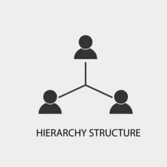 Hierarchy structure vector icon illustration sign