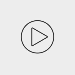 Play button vector icon illustration sign