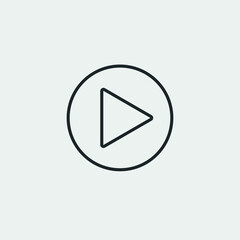 Play button vector icon illustration sign