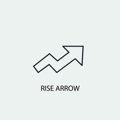 Rise arrow vector icon illustration sign